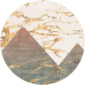 Komar Precious Peaks Wall Mural 125x125cm Round | Yourdecoration.co.uk