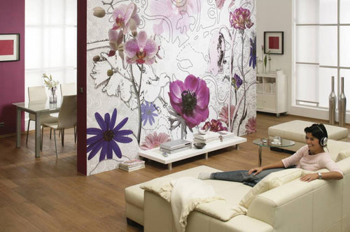 Komar Purple Wall Mural 368x254cm | Yourdecoration.co.uk