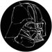 Komar Star Wars Ink Vader Self Adhesive Wall Mural 125x125cm Round | Yourdecoration.co.uk