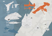 Komar Star Wars Technical Plan Wall Mural 368x254cm | Yourdecoration.co.uk