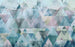 Komar Triangles Blue Non Woven Wall Mural 400x250cm 4 Panels | Yourdecoration.co.uk