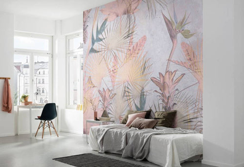 Komar Tropical Concrete Wall Mural 368x254cm | Yourdecoration.co.uk