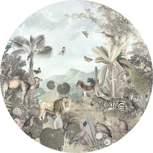 Komar Utopia Wall Mural 125x125cm Round | Yourdecoration.co.uk