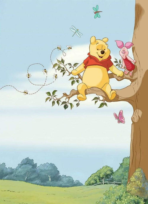 Komar Winnie Pooh Tree Wall Mural 184x254cm 4 Parts | Yourdecoration.co.uk