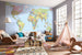 Komar World Map Non Woven Wall Mural 368x248cm | Yourdecoration.co.uk