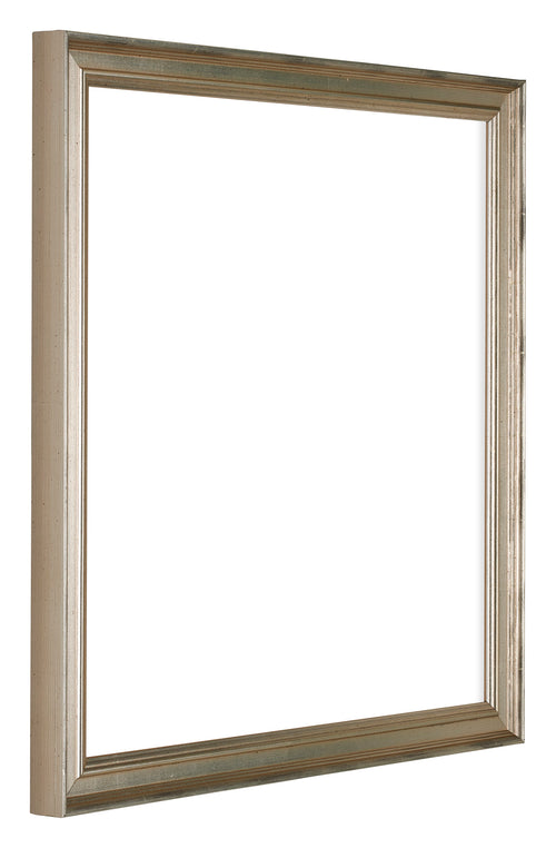 Lincoln Wood Photo Frame 25x25cm Silver Front Oblique | Yourdecoration.co.uk