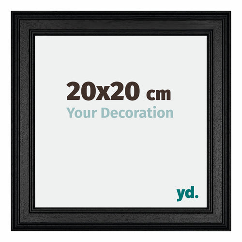 Londen Wooden Photo Frame 20x20cm Black Front Size | Yourdecoration.co.uk