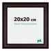 Londen Wooden Photo Frame 20x20cm Brown Wenge Front Size | Yourdecoration.co.uk