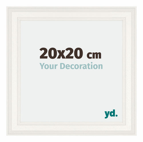 Londen Wooden Photo Frame 20x20cm White Front Size | Yourdecoration.co.uk