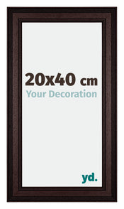 Londen Wooden Photo Frame 20x40cm Brown Wenge Front Size | Yourdecoration.co.uk