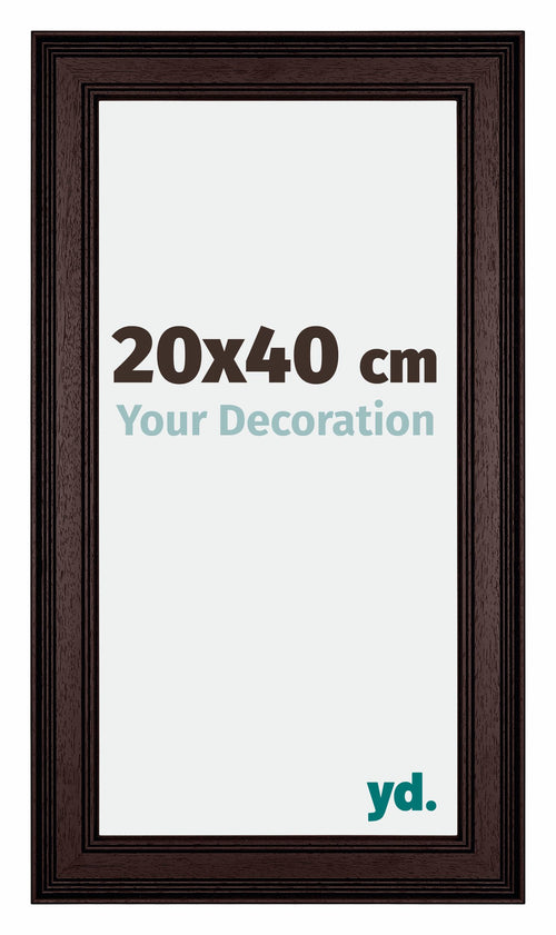 Londen Wooden Photo Frame 20x40cm Brown Wenge Front Size | Yourdecoration.co.uk