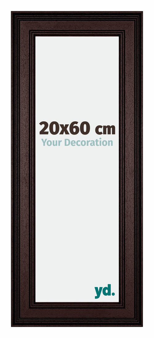 Londen Wooden Photo Frame 20x60cm Brown Wenge Front Size | Yourdecoration.co.uk