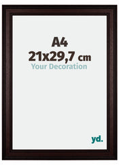 Londen Wooden Photo Frame 21x29 7cm A4 Brown Wenge Front Size | Yourdecoration.co.uk