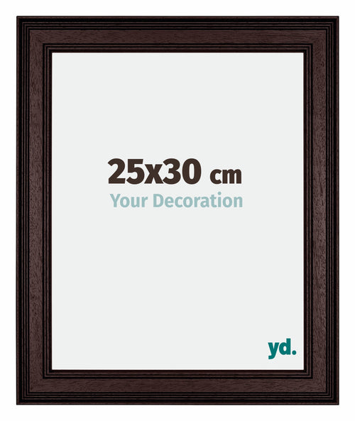 Londen Wooden Photo Frame 25x30cm Brown Wenge Front Size | Yourdecoration.co.uk