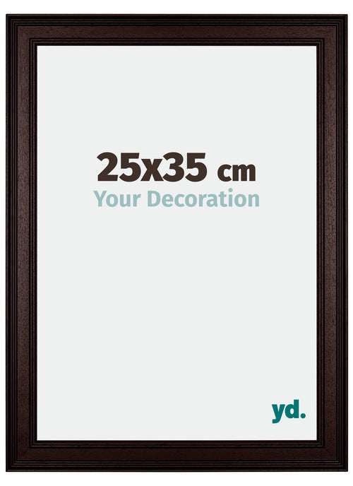 Londen Wooden Photo Frame 25x35cm Brown Wenge Front Size | Yourdecoration.co.uk