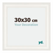 Londen Wooden Photo Frame 30x30cm White Front Size | Yourdecoration.co.uk