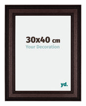 Londen Wooden Photo Frame 30x40cm Brown Wenge Front Size | Yourdecoration.co.uk