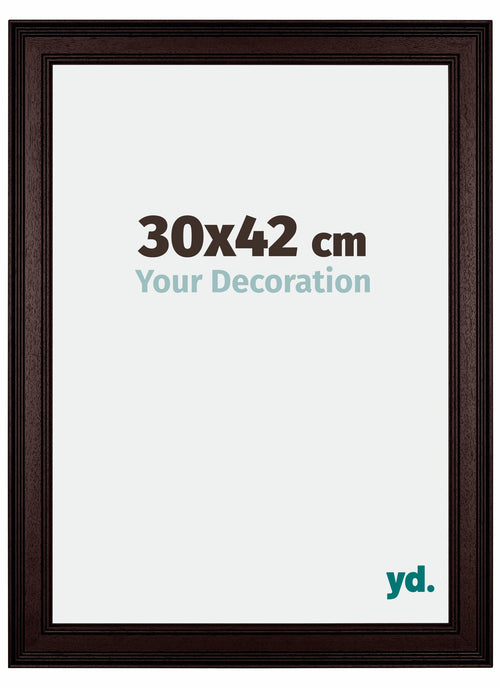 Londen Wooden Photo Frame 30x42cm Brown Wenge Front Size | Yourdecoration.co.uk