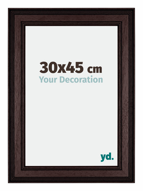 Londen Wooden Photo Frame 30x45cm Brown Wenge Front Size | Yourdecoration.co.uk