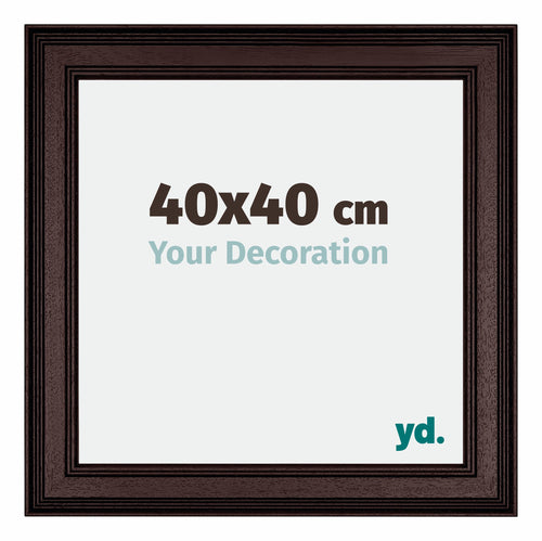 Londen Wooden Photo Frame 40x40cm Brown Wenge Front Size | Yourdecoration.co.uk