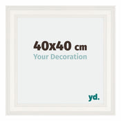 Londen Wooden Photo Frame 40x40cm White Front Size | Yourdecoration.co.uk