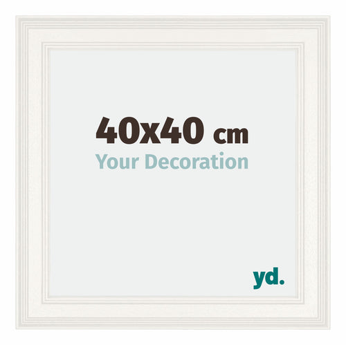 Londen Wooden Photo Frame 40x40cm White Front Size | Yourdecoration.co.uk