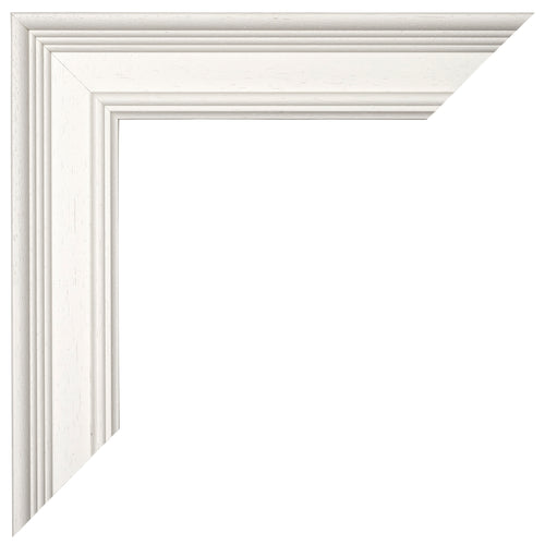 Londen Wooden Photo Frame 40x80cm White Detail Corner | Yourdecoration.co.uk