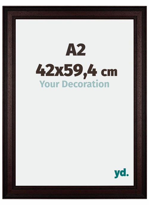 Londen Wooden Photo Frame 42x59 4cm A2 Brown Wenge Front Size | Yourdecoration.co.uk