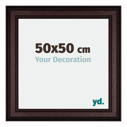 Londen Wooden Photo Frame 50x50cm Brown Wenge Front Size | Yourdecoration.co.uk