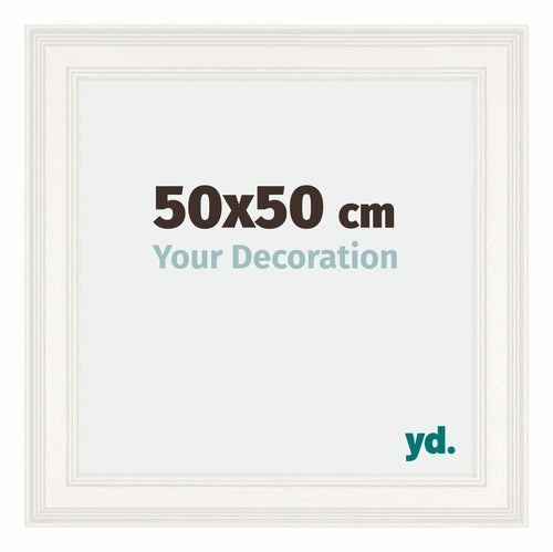 Londen Wooden Photo Frame 50x50cm White Front Size | Yourdecoration.co.uk