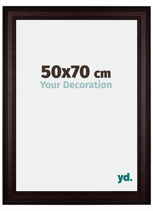 Londen Wooden Photo Frame 50x70cm Brown Wenge Front Size | Yourdecoration.co.uk