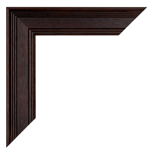 Londen Wooden Photo Frame 60x60cm Brown Wenge Detail Corner | Yourdecoration.co.uk