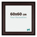 Londen Wooden Photo Frame 60x60cm Brown Wenge Front Size | Yourdecoration.co.uk