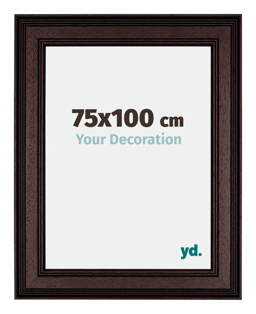 Londen Wooden Photo Frame 75x100cm Brown Wenge Front Size | Yourdecoration.co.uk