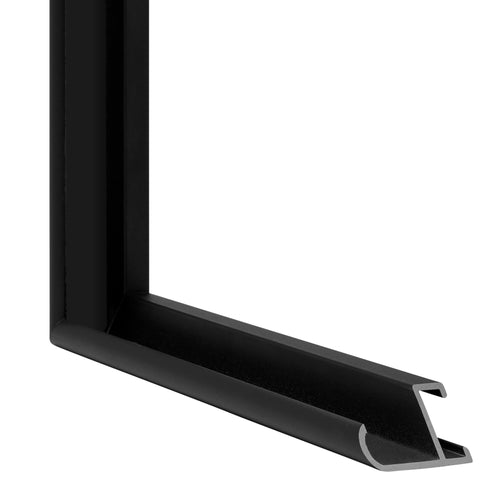 Miami Aluminium Photo Frame 24x32cm Black High Gloss Detail Intersection | Yourdecoration.co.uk