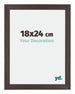 Mura MDF Photo Frame 18x24cm Oak Dark Front Size | Yourdecoration.co.uk