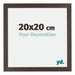 Mura MDF Photo Frame 20x20cm Oak Dark Front Size | Yourdecoration.co.uk