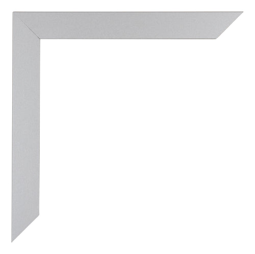 Mura MDF Photo Frame 20x20cm Silver Matte Detail Corner | Yourdecoration.co.uk