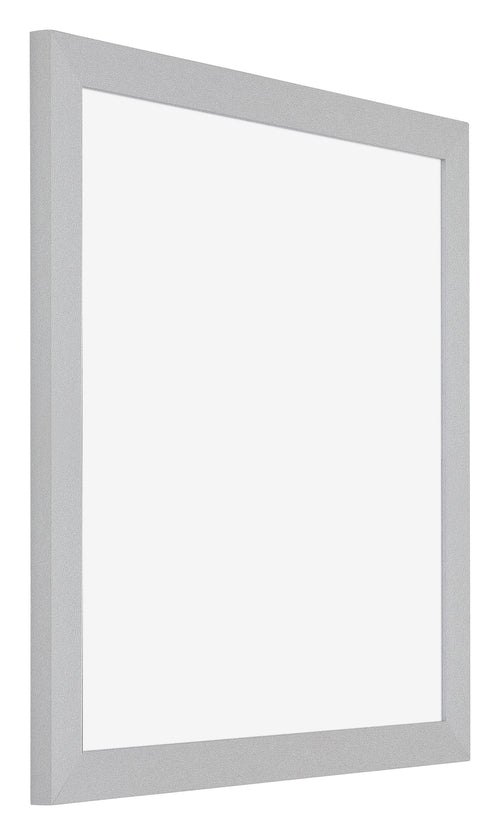 Mura MDF Photo Frame 20x20cm Silver Matte Front Oblique | Yourdecoration.co.uk