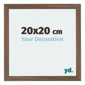 Mura MDF Photo Frame 20x20cm Walnut Dark Front Size | Yourdecoration.co.uk