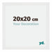 Mura MDF Photo Frame 20x20cm White High Gloss Front Size | Yourdecoration.co.uk