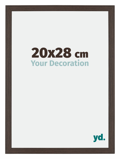 Mura MDF Photo Frame 20x28cm Oak Dark Front Size | Yourdecoration.co.uk