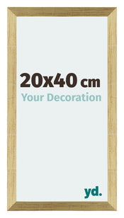 Mura MDF Photo Frame 20x40cm Gold Shiny Front Size | Yourdecoration.co.uk