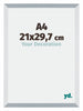 Mura MDF Photo Frame 21x29 7cm A4 Aluminum Brushed Front Size | Yourdecoration.co.uk