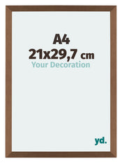 Mura MDF Photo Frame 21x29 7cm A4 Copper Design Front Size | Yourdecoration.co.uk