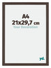 Mura MDF Photo Frame 21x29 7cm A4 Oak Dark Front Size | Yourdecoration.co.uk