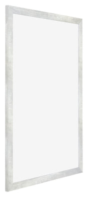 Mura MDF Photo Frame 21x29 7cm A4 Silver Glossy Vintage Front Oblique | Yourdecoration.co.uk