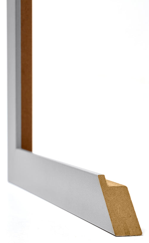 Mura MDF Photo Frame 21x29 7cm A4 Silver Matte Detail Intersection | Yourdecoration.co.uk