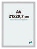 Mura MDF Photo Frame 21x29 7cm A4 Silver Matte Front Size | Yourdecoration.co.uk