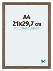 Mura MDF Photo Frame 21x29 7cm A4 Walnut Dark Size | Yourdecoration.co.uk